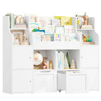 AlixFurniture Bibliothèque et meuble de rangement pour enfants en bois –stable et grande capacité