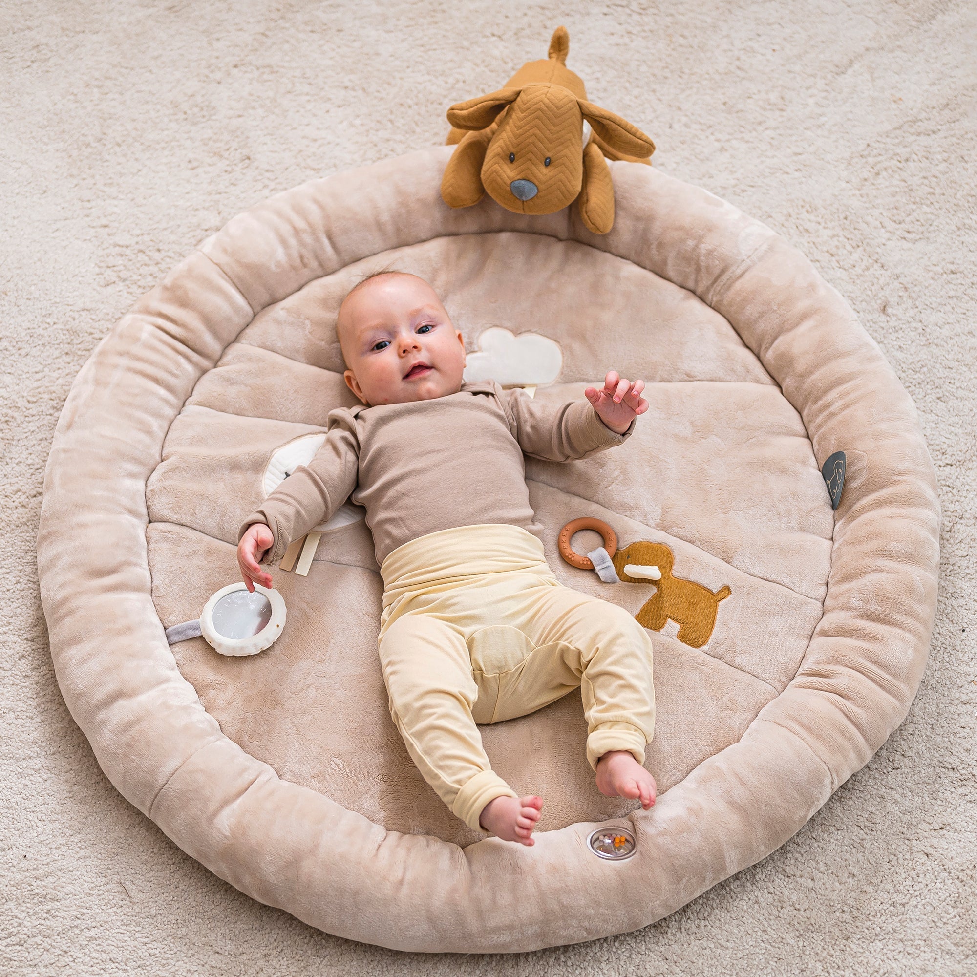 AlixFurniture Tapis d'Éveil avec Arches Charlie - 90 cm - Caramel