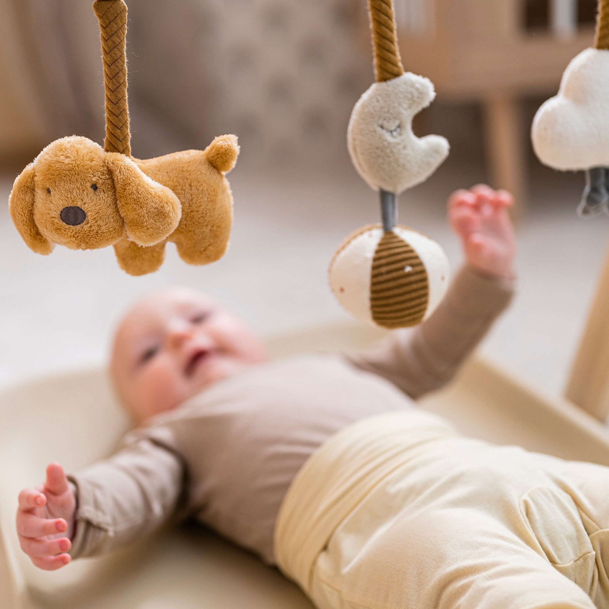 AlixFurniture Arche en bois avec jouets - 60x50 cm - brun