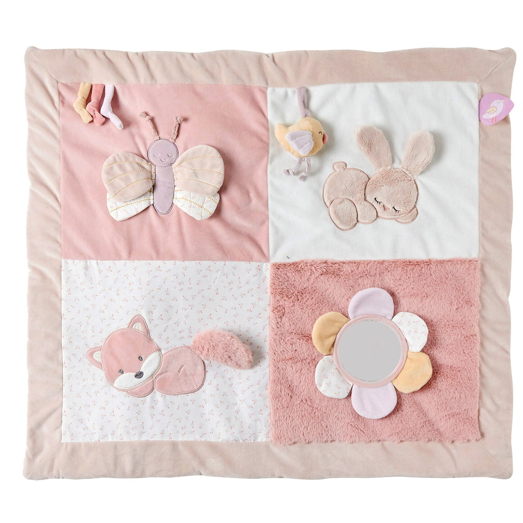 AlixFurniture Tapis d'Éveil avec Arches Alice et Pomme - 75x70 cm - Vieux rose