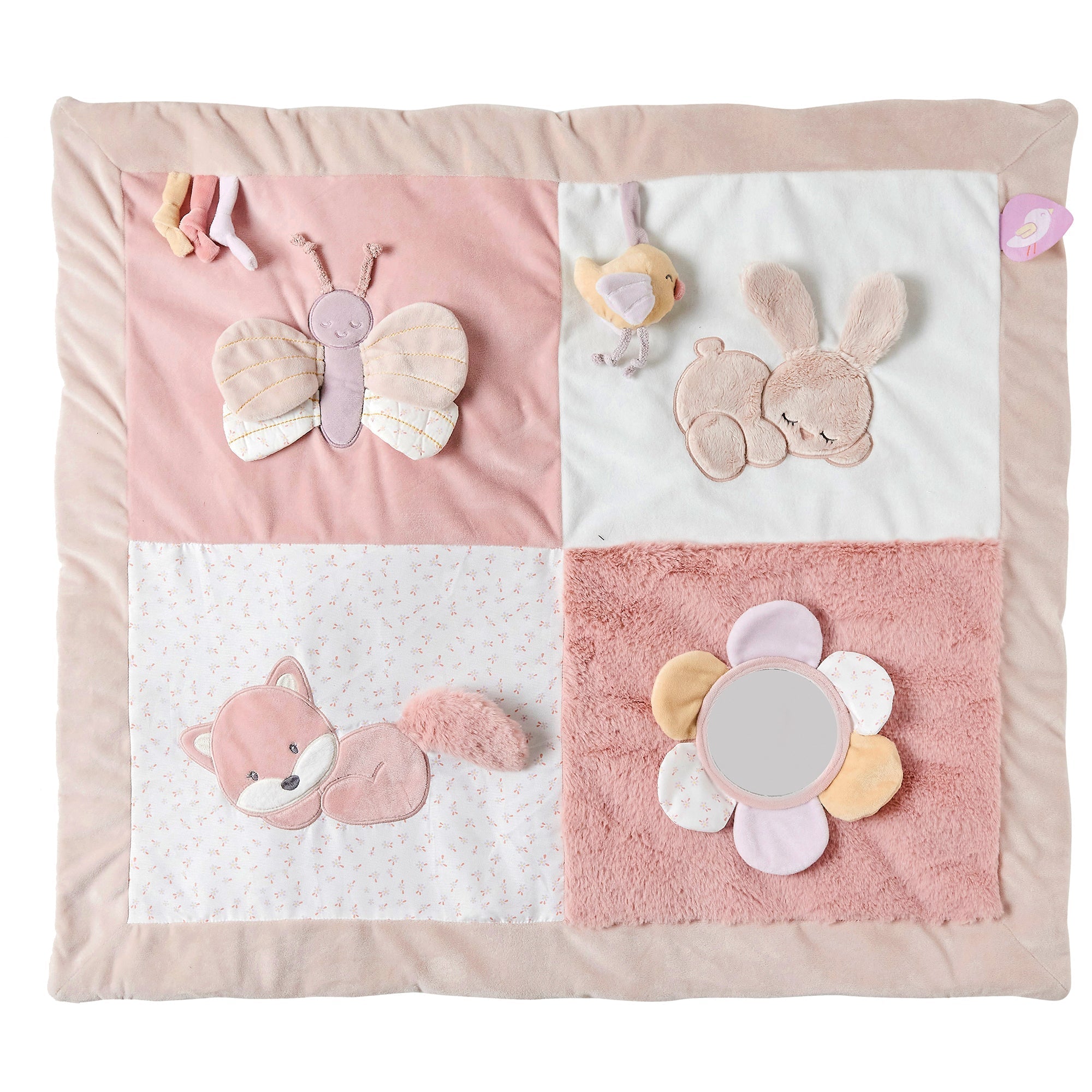 AlixFurniture Tapis d'Éveil avec Arches Alice et Pomme - 75x70 cm - Vieux rose
