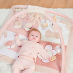 AlixFurniture Tapis d'Éveil avec Arches Alice et Pomme - 75x70 cm - Vieux rose