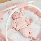 AlixFurniture Tapis d'Éveil avec Arches Alice et Pomme - 90x90 cm - Vieux rose