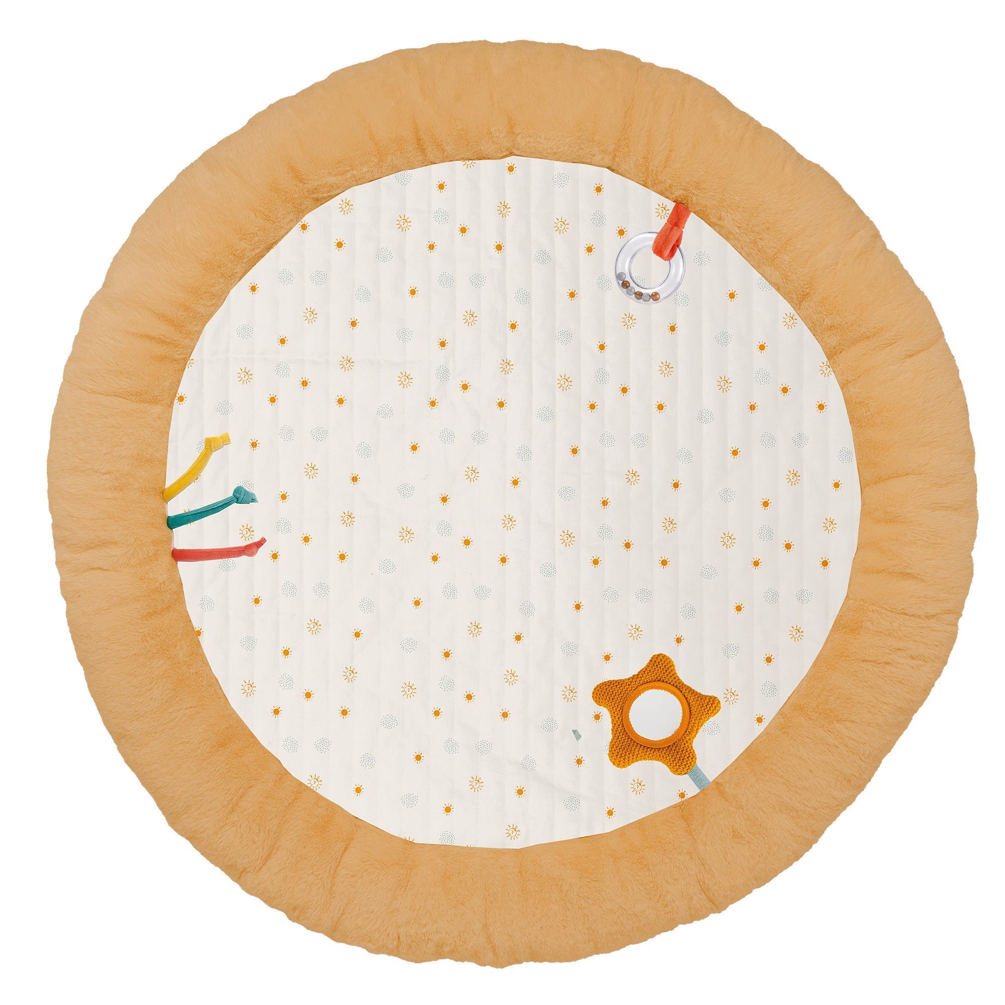 AlixFurniture Tapis d'Éveil avec Arches - 90 cm - Beige Chaud Foncé