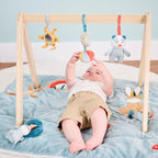 AlixFurniture Arche en Bois avec Jouets - 59,50 cm - Bleu Poussiéreux