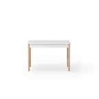 AlixFurniture Table De Jeux Enfant Camp, Design Blanc Et Chêne Naturel