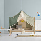 AlixFurniture Tente de Cirque Verte AlixFurniture - Un choix ludique pour lit à baldaquin Camp