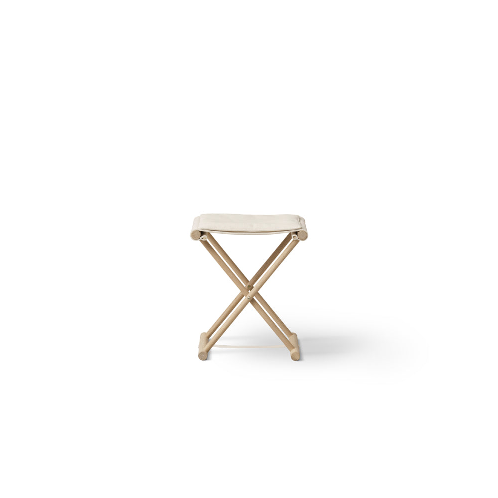AlixFurniture Tabouret Camp pour Adolescents – Chêne Naturel et Toile Naturelle, Design Élégant