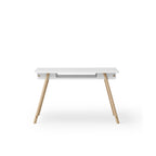 AlixFurniture Bureau créatif, réglable en hauteur, combinaison parfaite de blanc et de chêne
