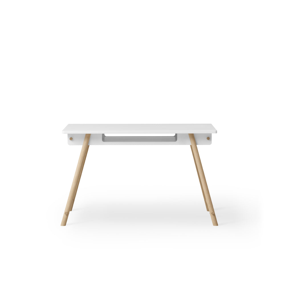AlixFurniture Bureau créatif, réglable en hauteur, combinaison parfaite de blanc et de chêne