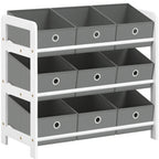 AlixFurniture Étagère de Rangement Enfant avec 9 Bacs Tissus