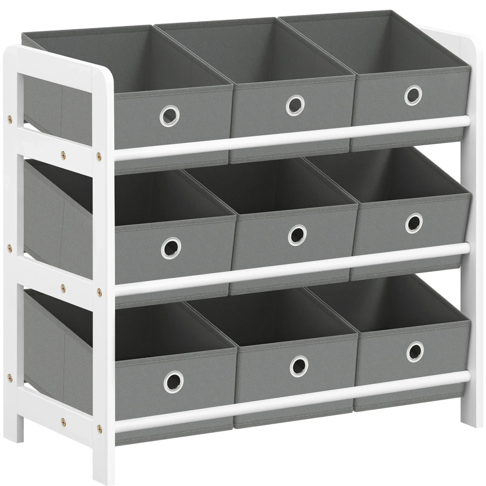 AlixFurniture Étagère de Rangement Enfant avec 9 Bacs Tissus