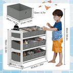 AlixFurniture Étagère de Rangement Enfant avec 9 Bacs Tissus