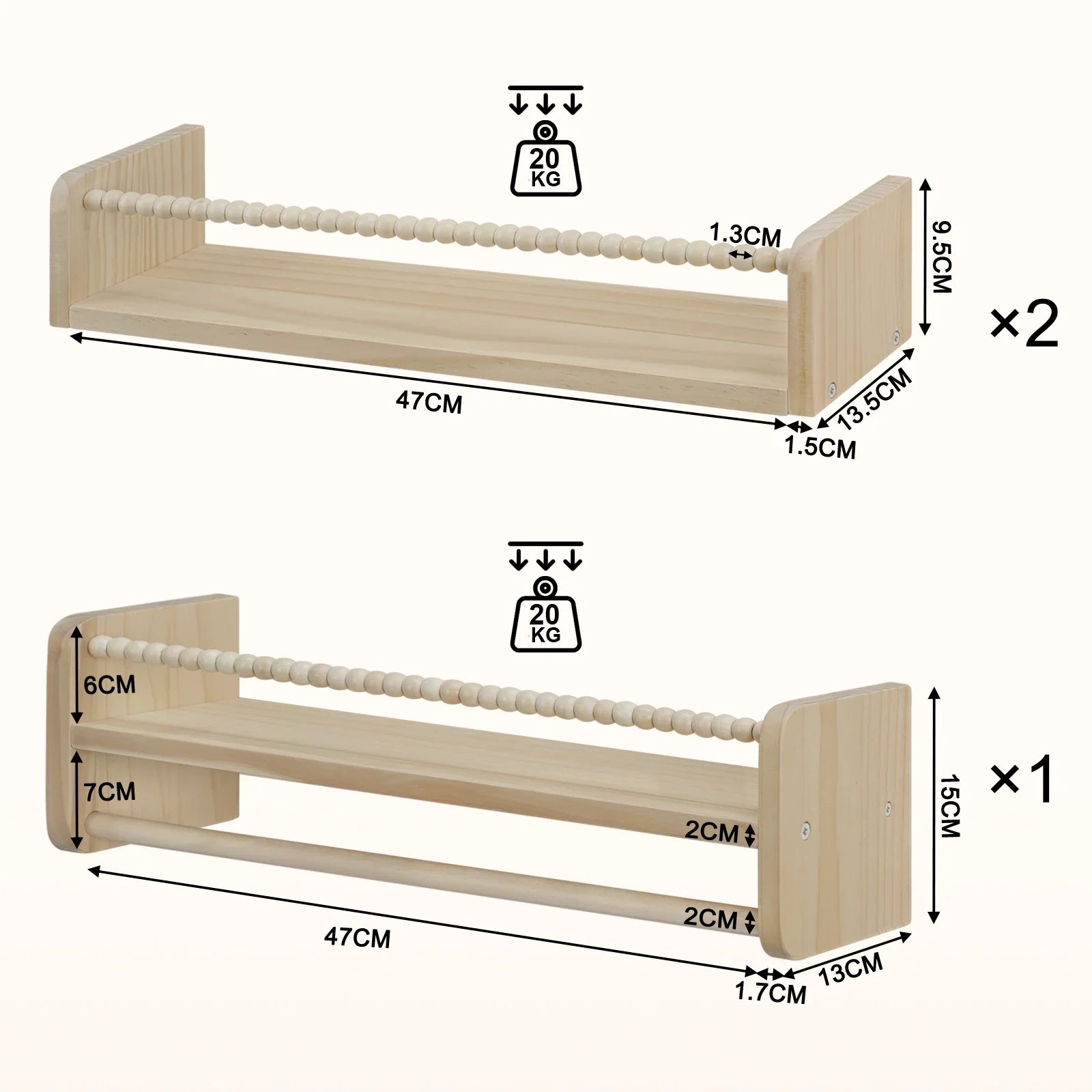 AlixFurniture Bibliothèque enfant murale – rangement pratique pour chambre d’enfant