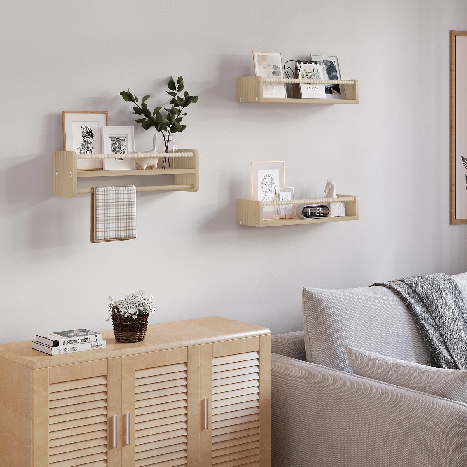 AlixFurniture Bibliothèque enfant murale – rangement pratique pour chambre d’enfant