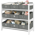 AlixFurniture Étagère de Rangement Enfant avec 9 Bacs Tissus
