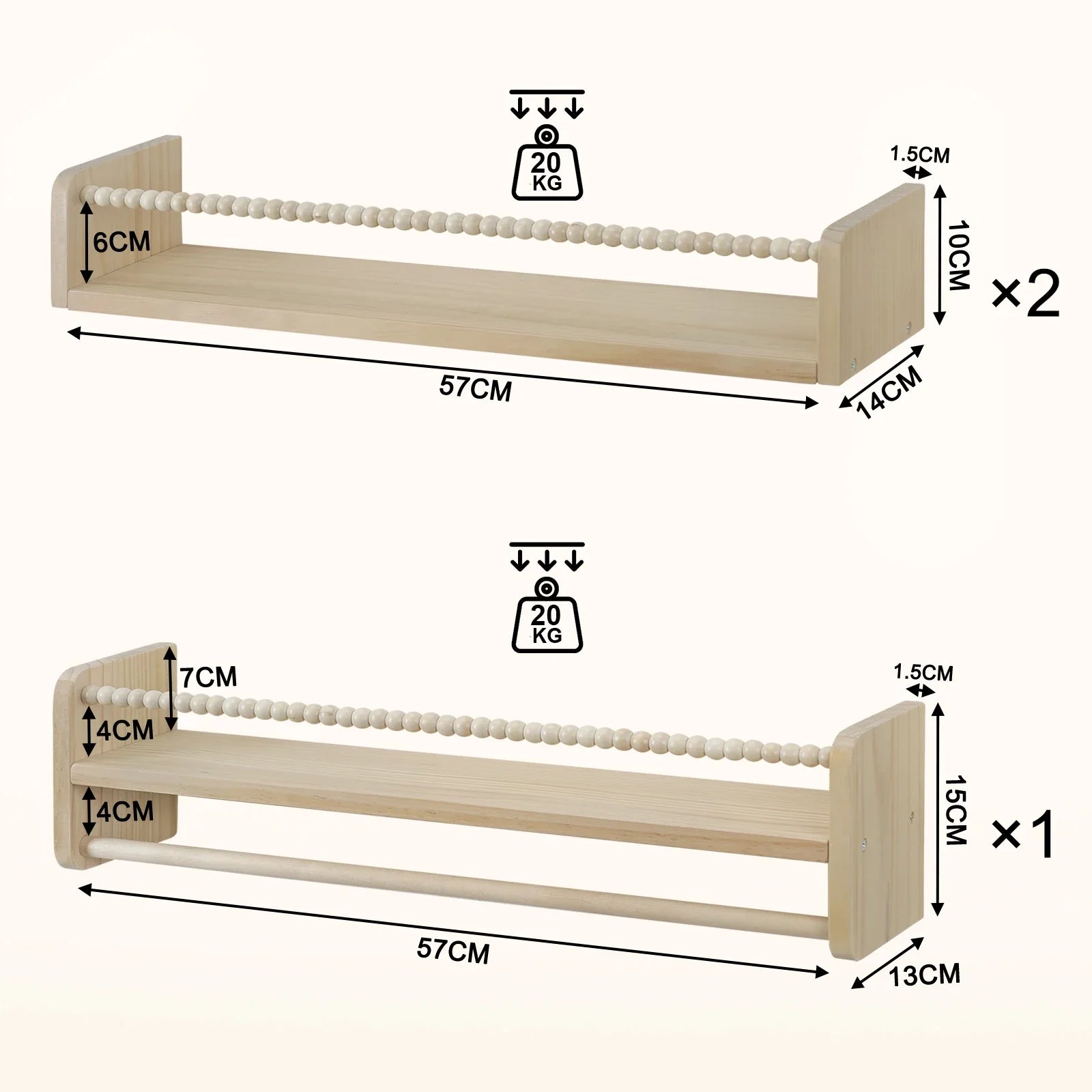 AlixFurniture Bibliothèque enfant murale – rangement pratique pour chambre d’enfant