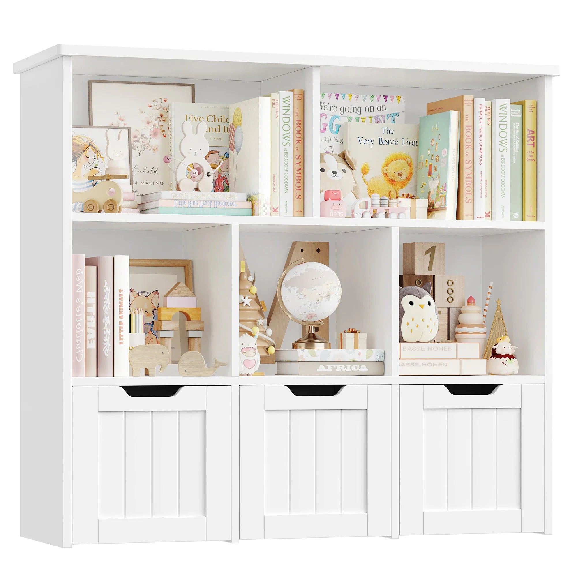 AlixFurniture Armoire Bibliothèque Enfant – Espace de Rangement Fonctionnel et Ludique