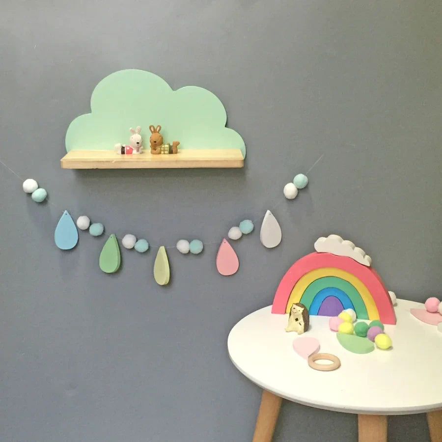AlixFurniture Bibliothèque murale nuage pour enfants
