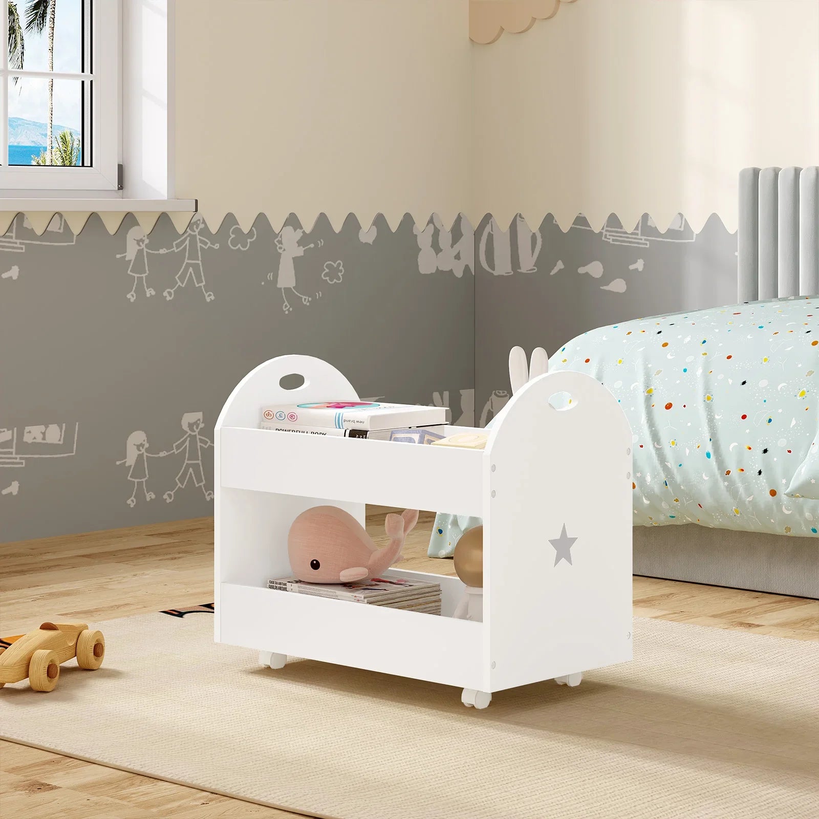 AlixFurniture Bibliothèque A Roulette Enfant