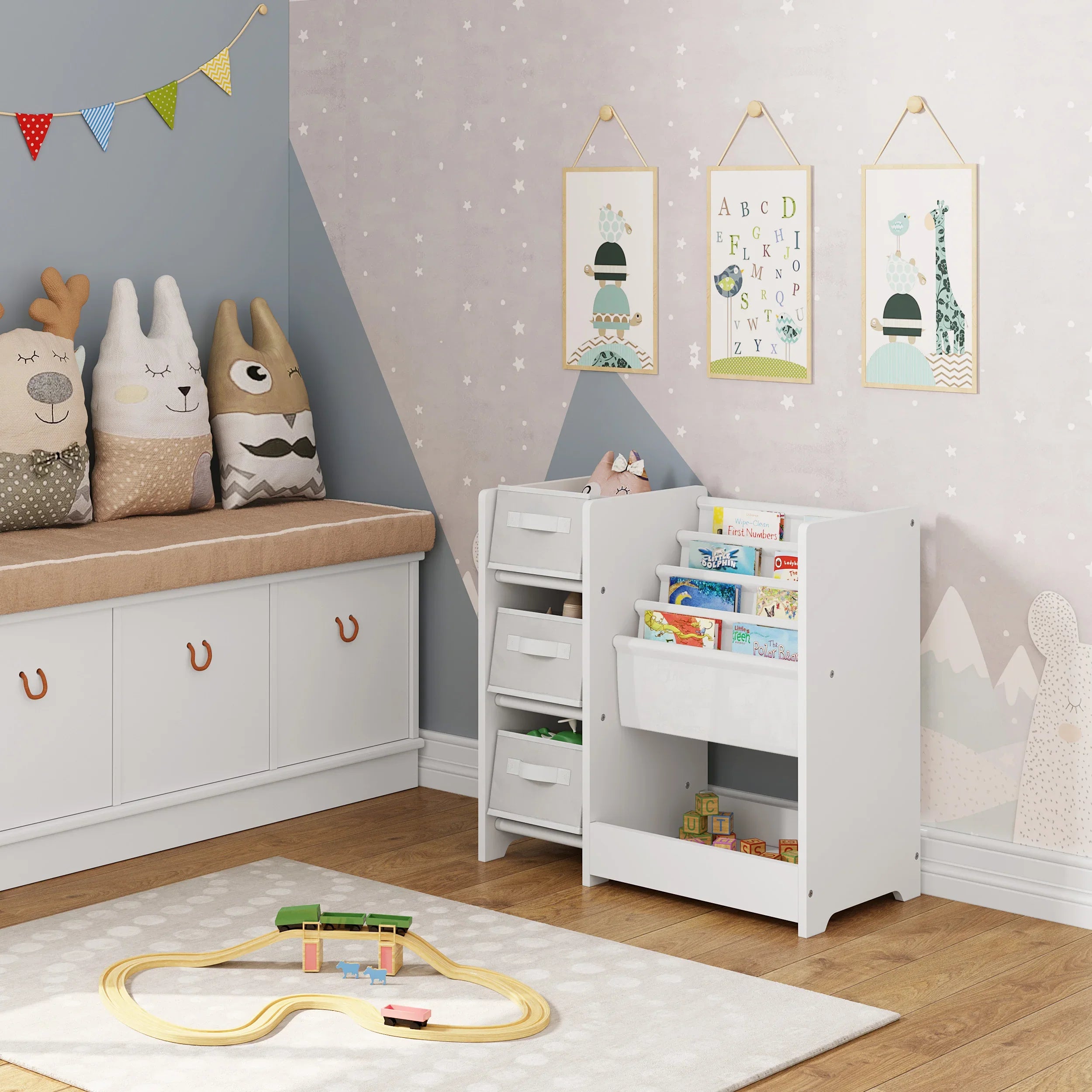 AlixFurniture Bibliothèque pour enfants – rangement pratique et ludique pour petits lecteurs