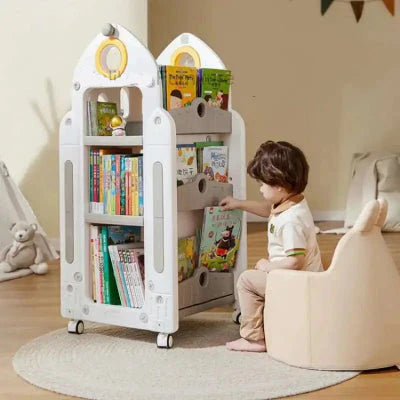 AlixFurniture Meuble à Livres à Roulettes pour Enfants – Pratique et Mobile