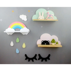 AlixFurniture Bibliothèque murale nuage pour enfants