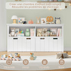 AlixFurniture Bibliothèque pour enfants en bois – sûre, stable et facile à ranger