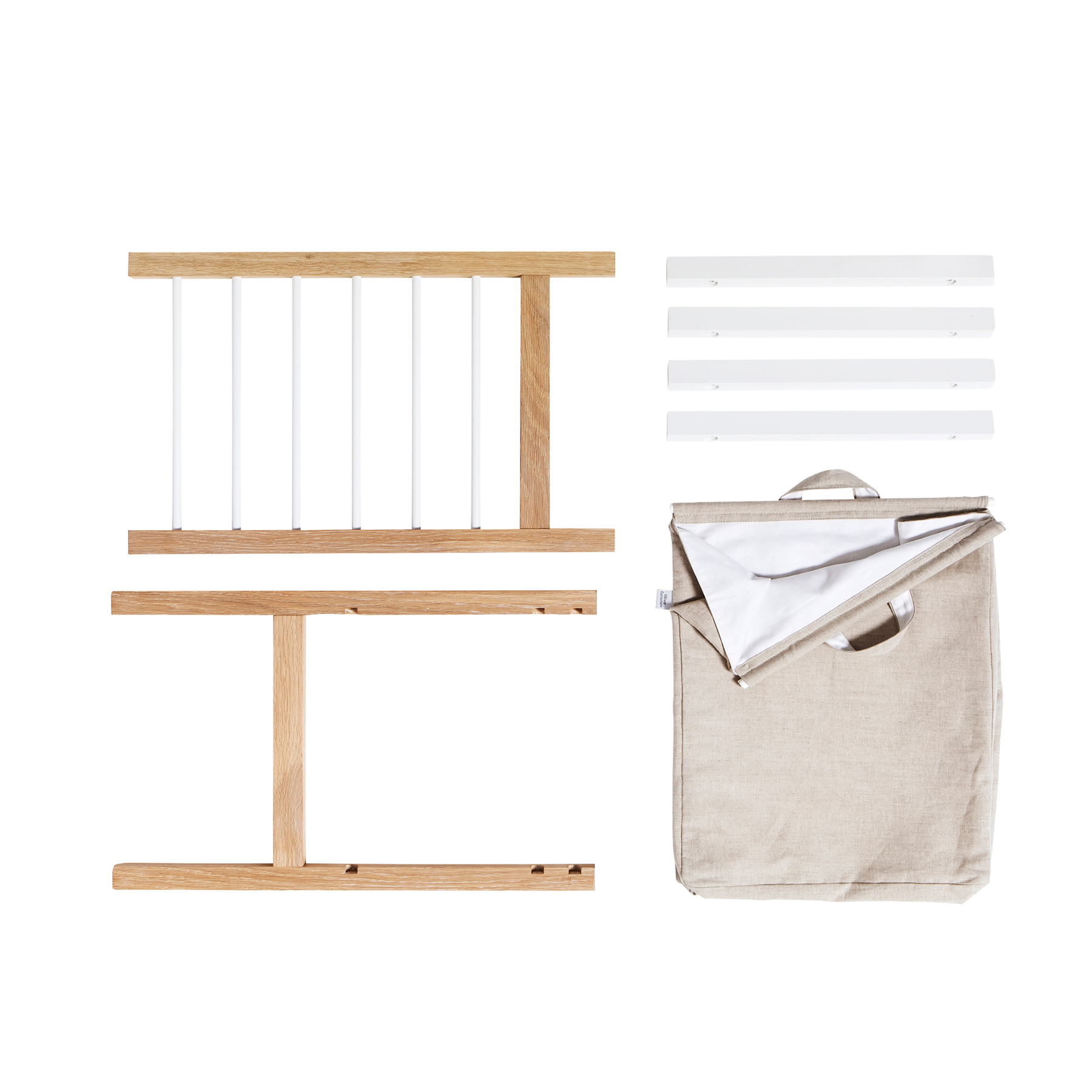 AlixFurniture 2 supports coulissants et sac à linge pour commode 6 tiroirs Seaside