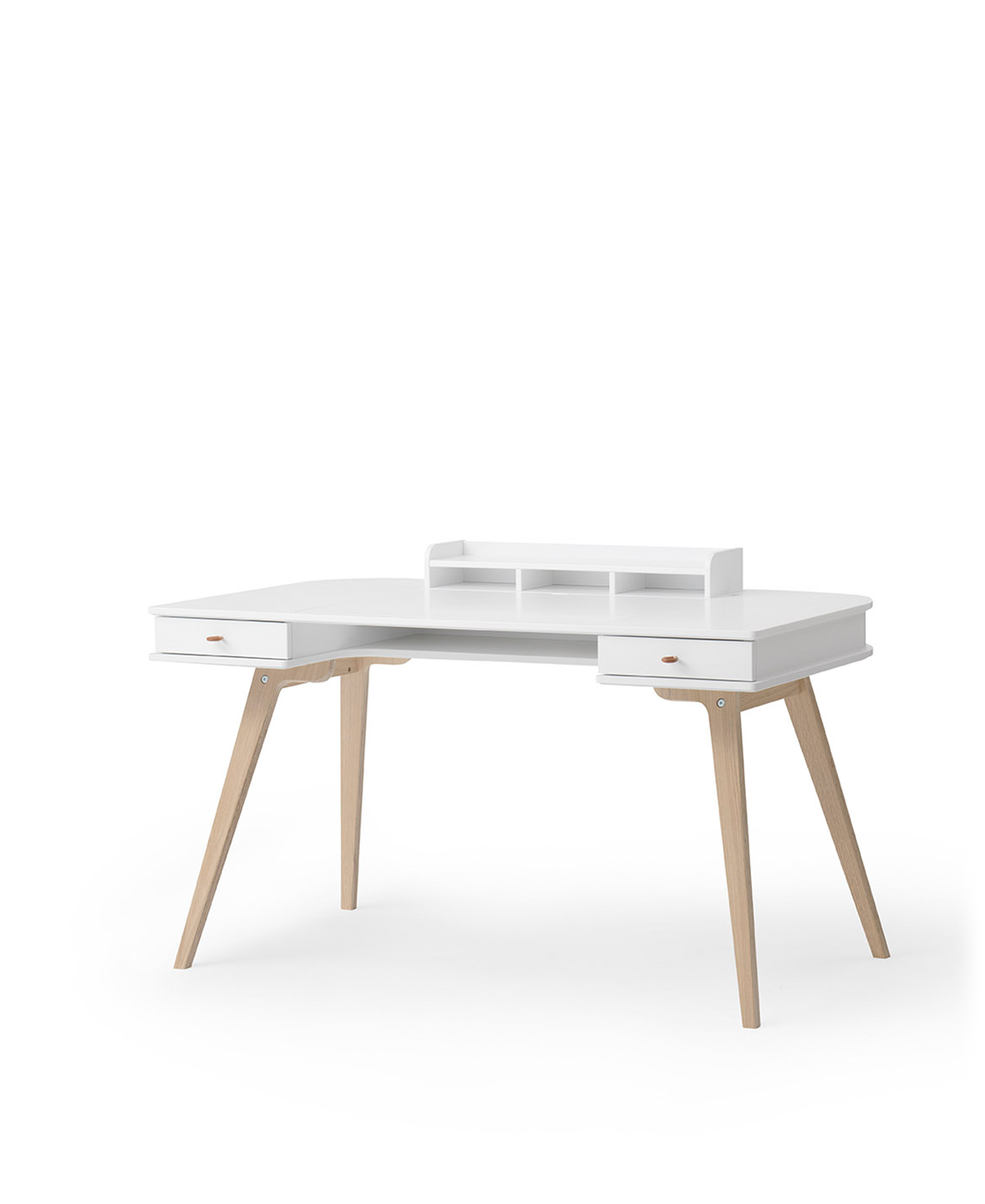 AlixFurniture Bureau Wood 66 cm, blanc/chêne
