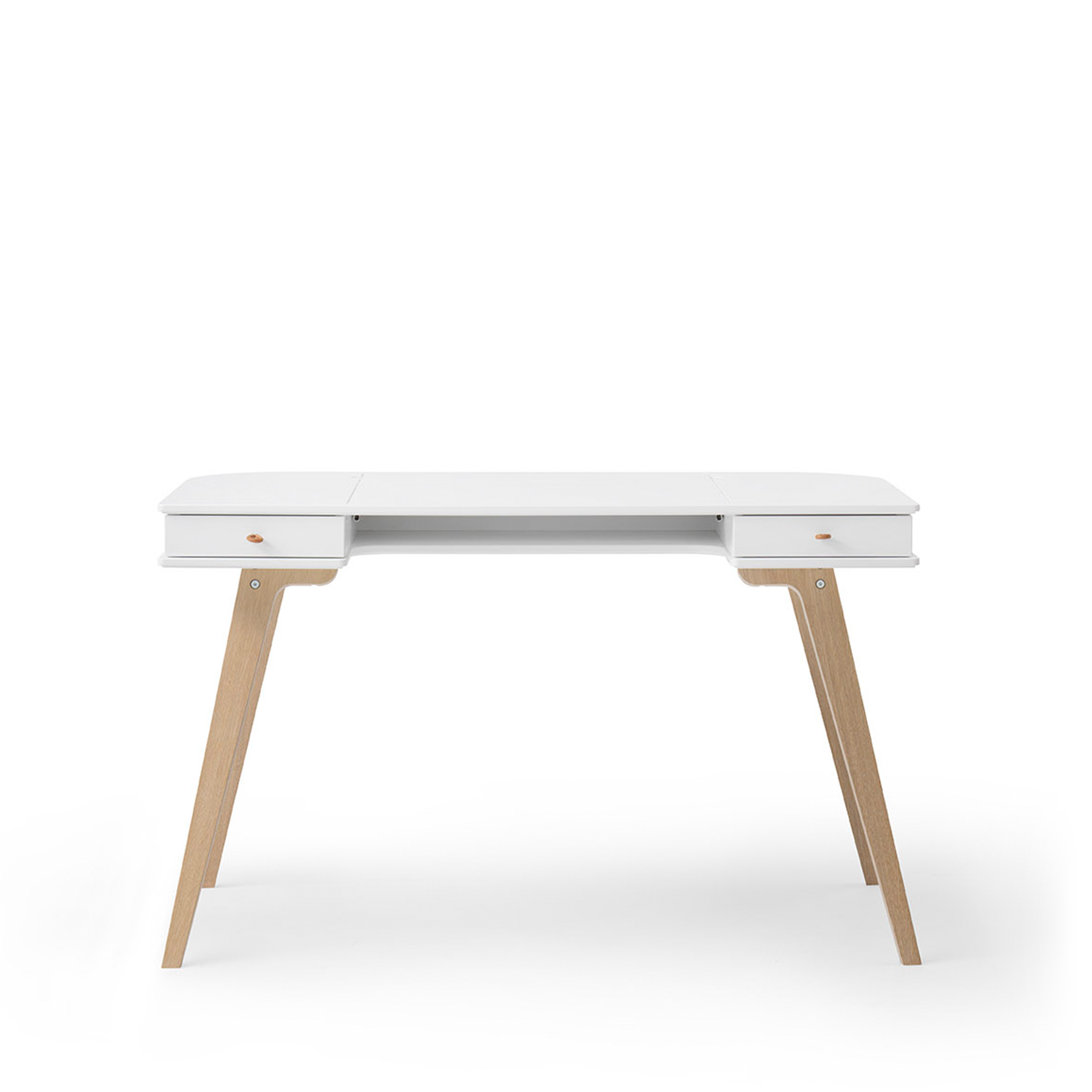 AlixFurniture Bureau Wood 72,6 cm, blanc/chêne
