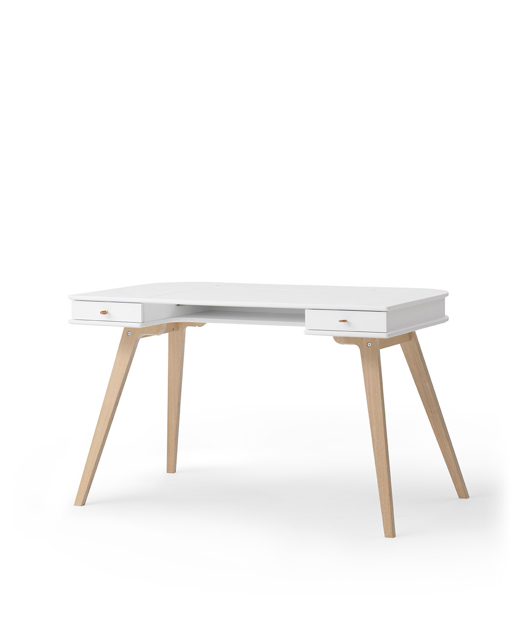 AlixFurniture Bureau Wood 72,6 cm, blanc/chêne