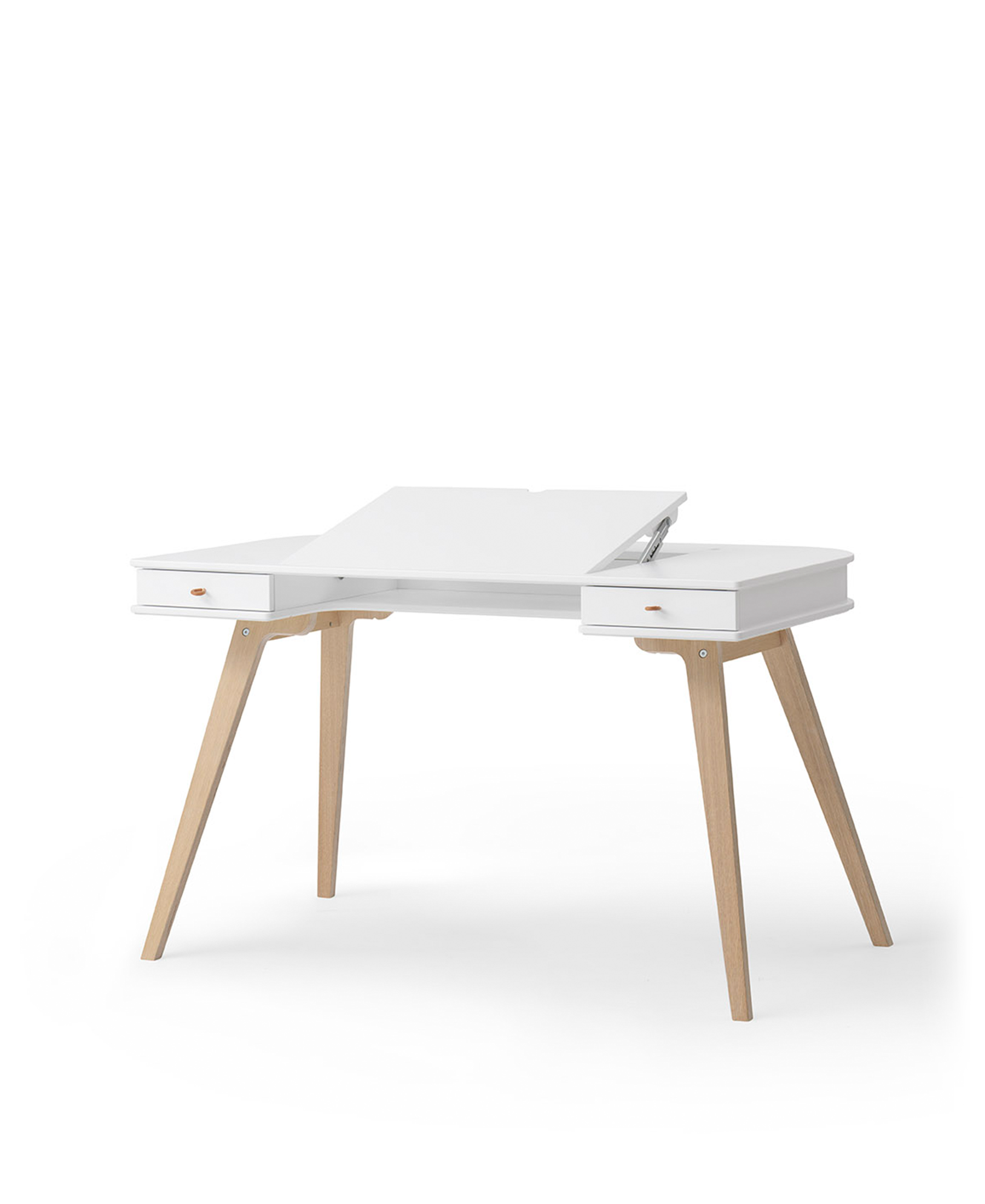 AlixFurniture Bureau Wood 72,6 cm, blanc/chêne