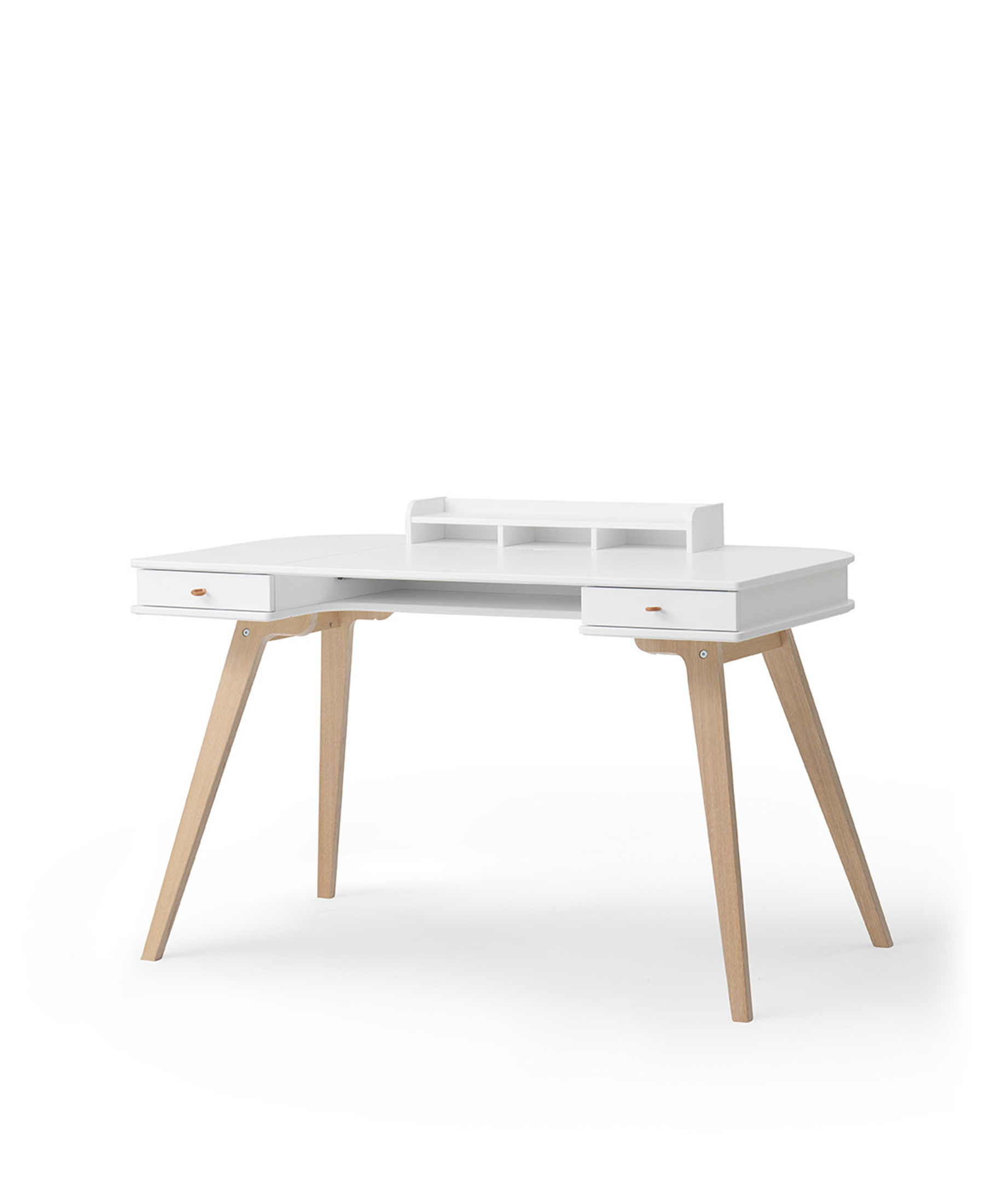AlixFurniture Bureau Wood 72,6 cm, blanc/chêne