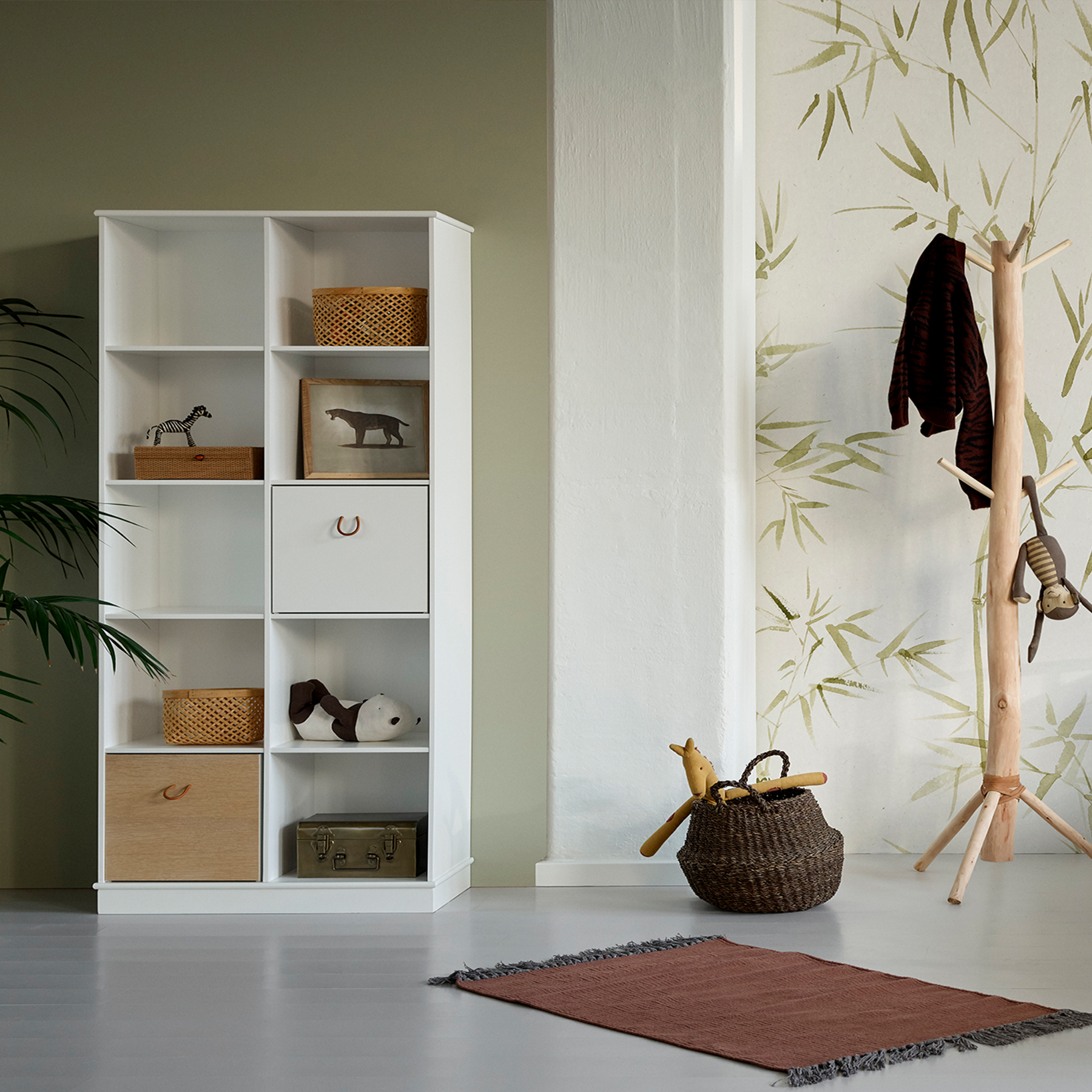 AlixFurniture Etagère Wood 2×5 verticale avec socle