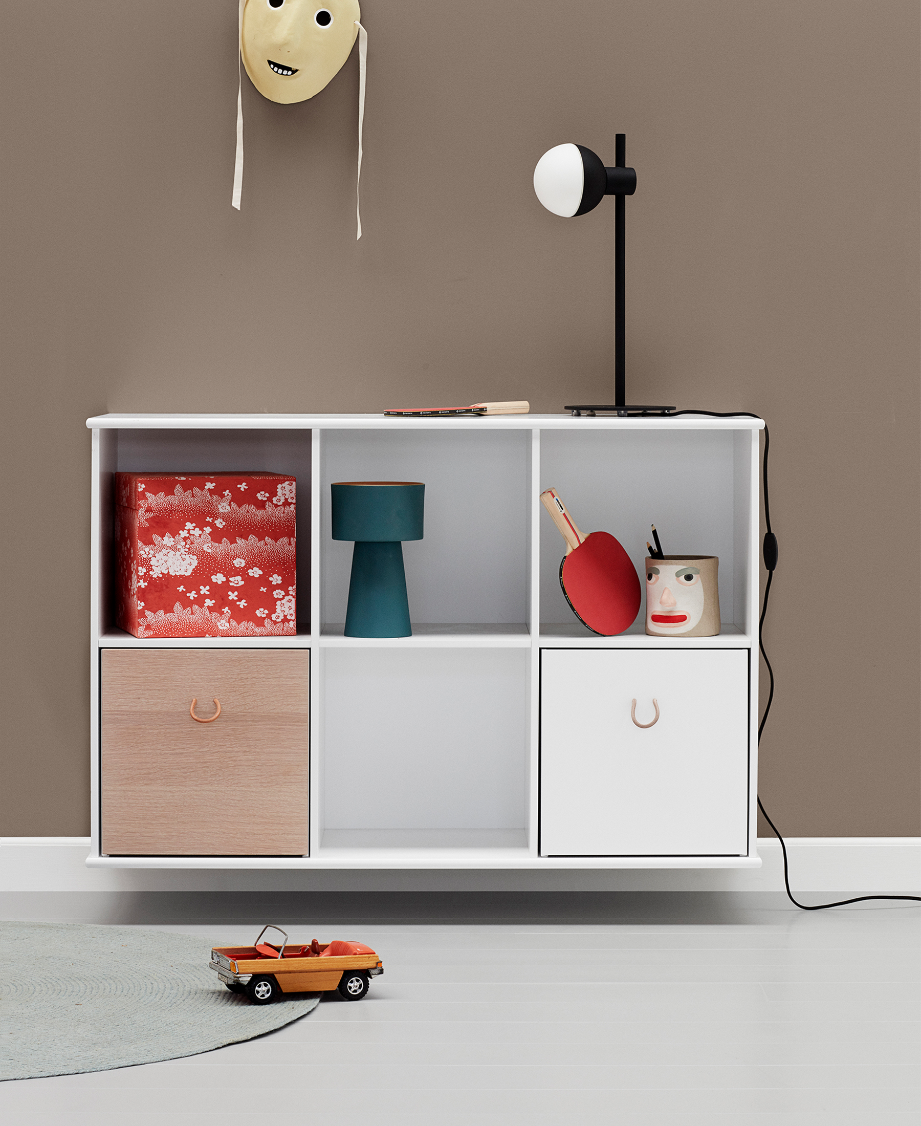 AlixFurniture Etagère murale Wood 3×2 horizontale