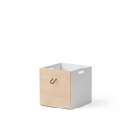 AlixFurniture Boîtes de rangement Wood 2 pcs., blanc/chêne