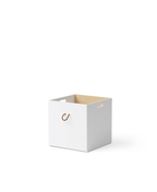 AlixFurniture Boîtes de rangement Wood 2 pcs., blanc/chêne