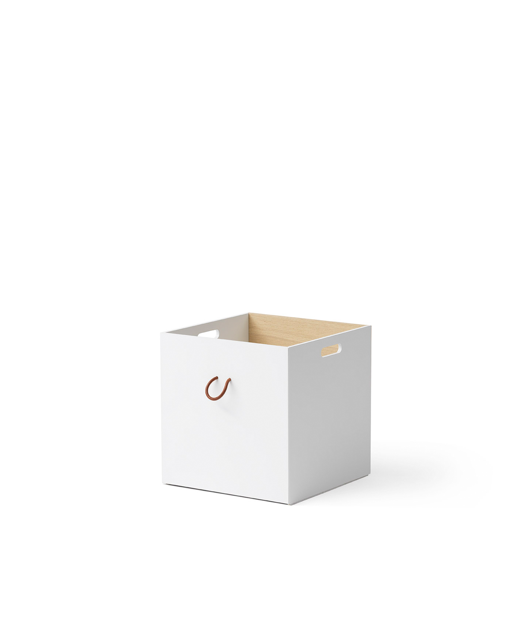 AlixFurniture Boîtes de rangement Wood 2 pcs., blanc/chêne