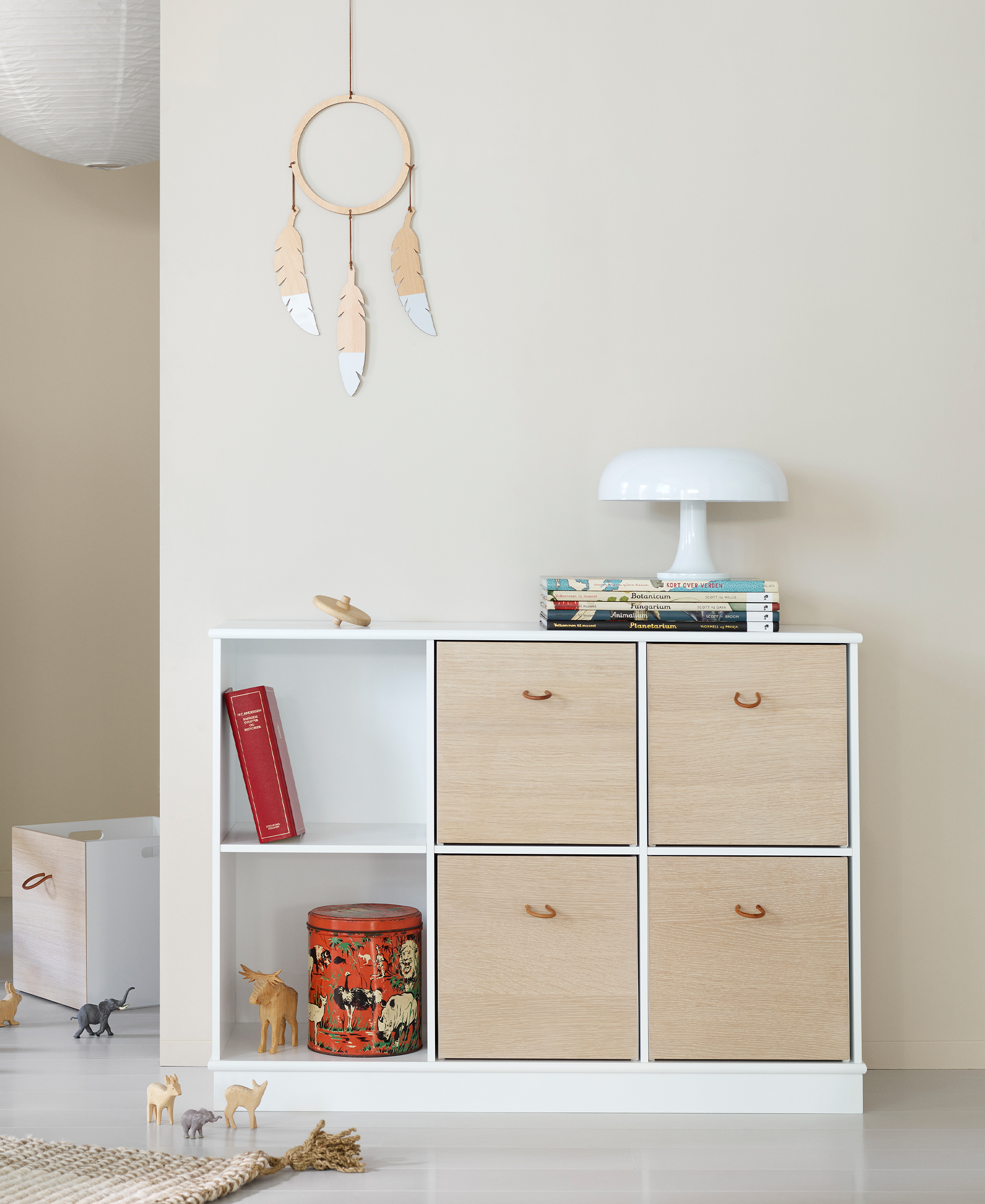 AlixFurniture Etagère Wood 3×2 horizontale avec socle