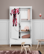 AlixFurniture Armoire 2 portes Wood, blanc