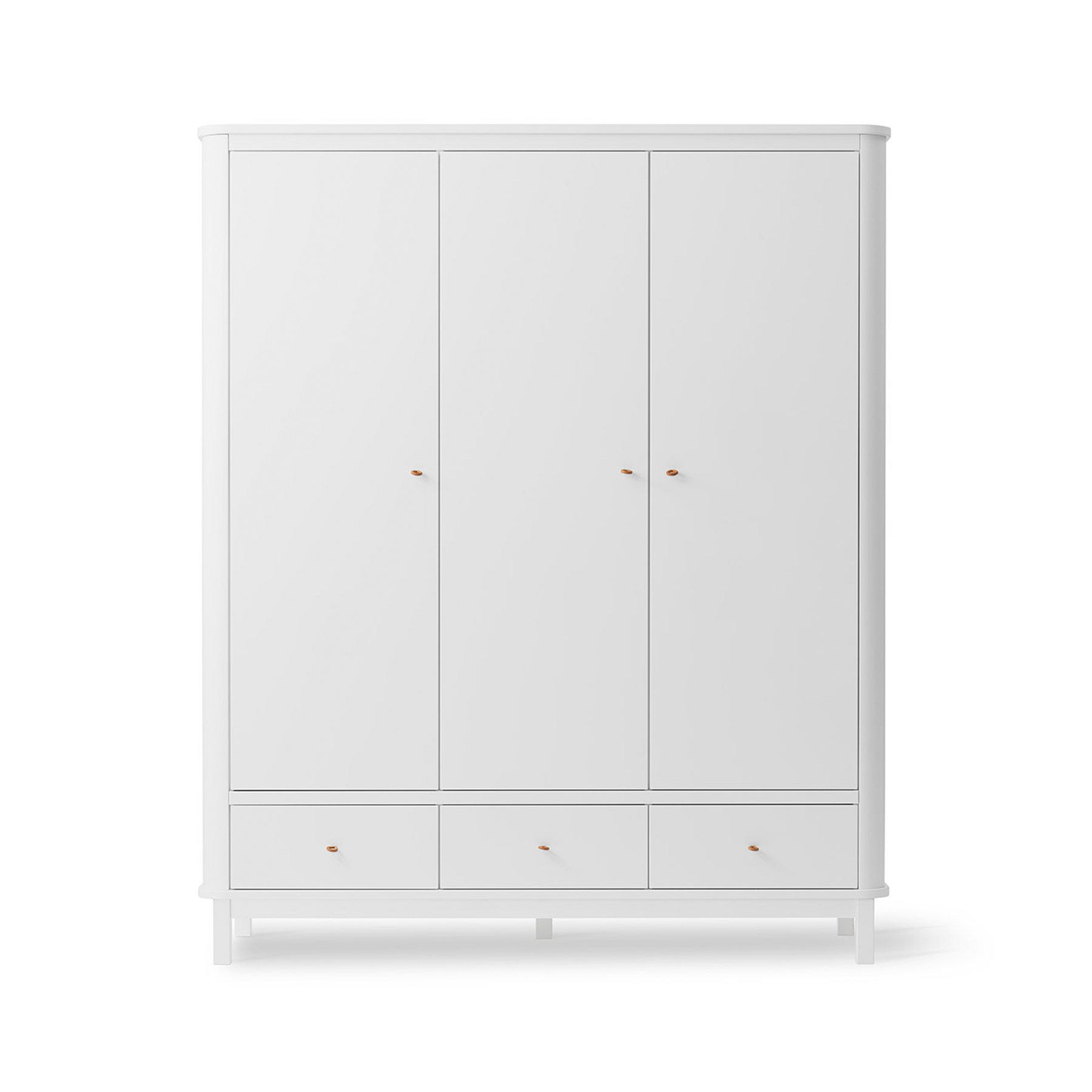 AlixFurniture Armoire 3 portes Wood, blanc