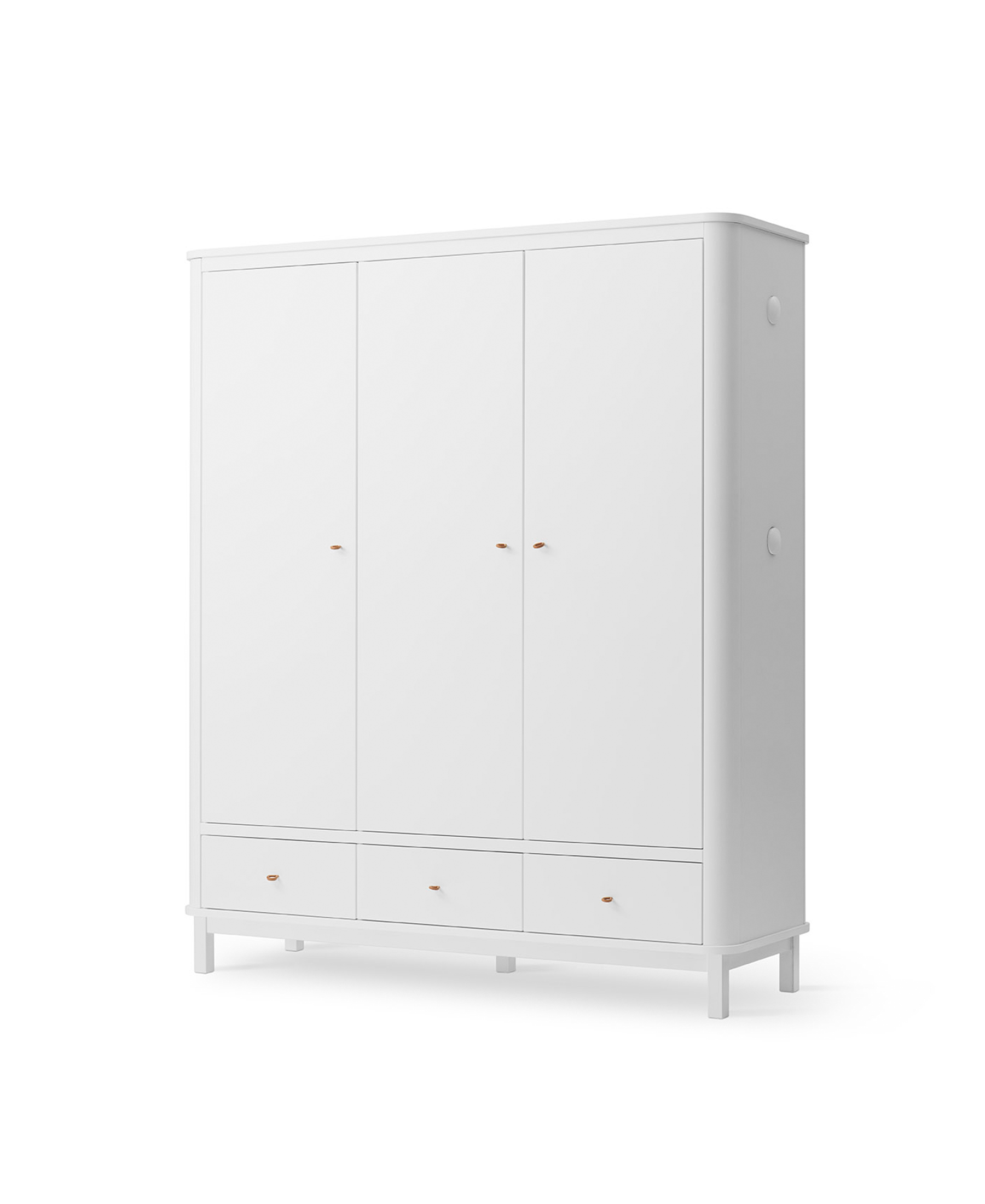 AlixFurniture Armoire 3 portes Wood, blanc
