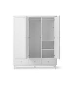 AlixFurniture Armoire 3 portes Wood, blanc