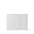 AlixFurniture Armoire multi-rangement 3 portes Wood, blanc