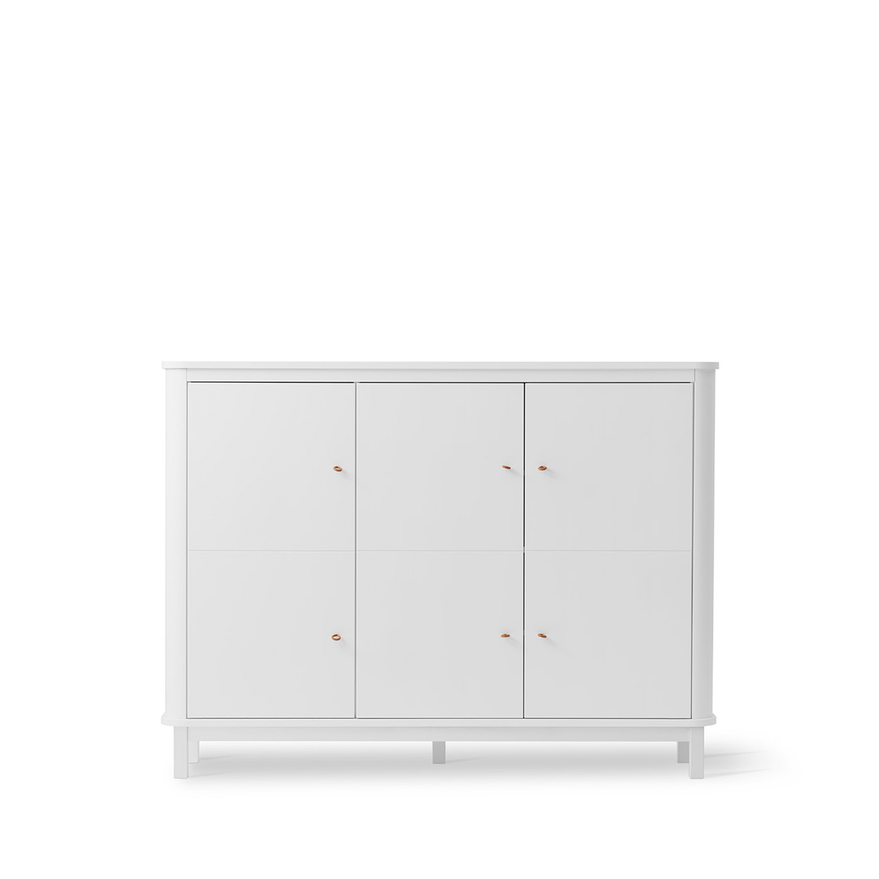 AlixFurniture Armoire multi-rangement 3 portes Wood, blanc