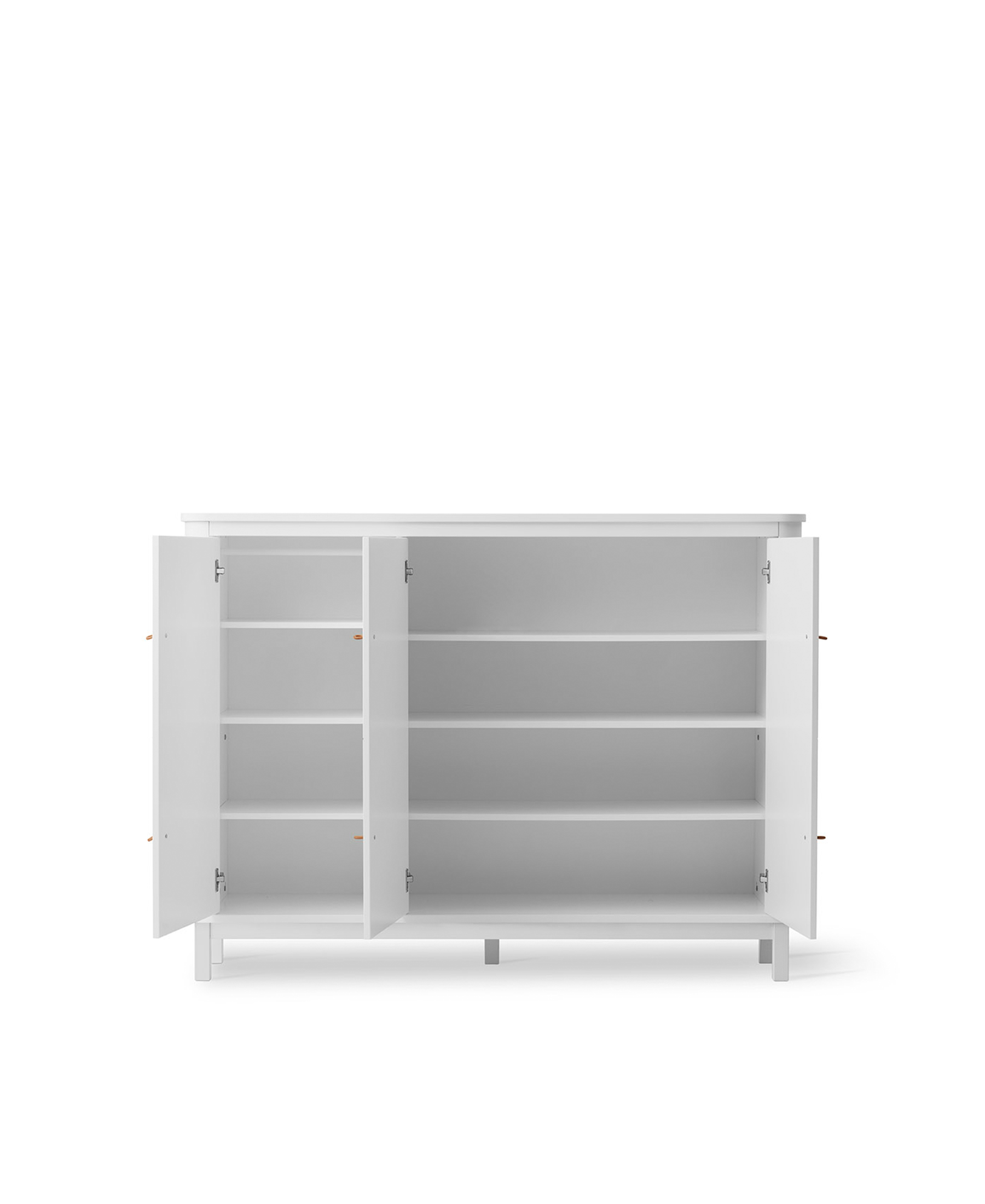 AlixFurniture Armoire multi-rangement 3 portes Wood, blanc