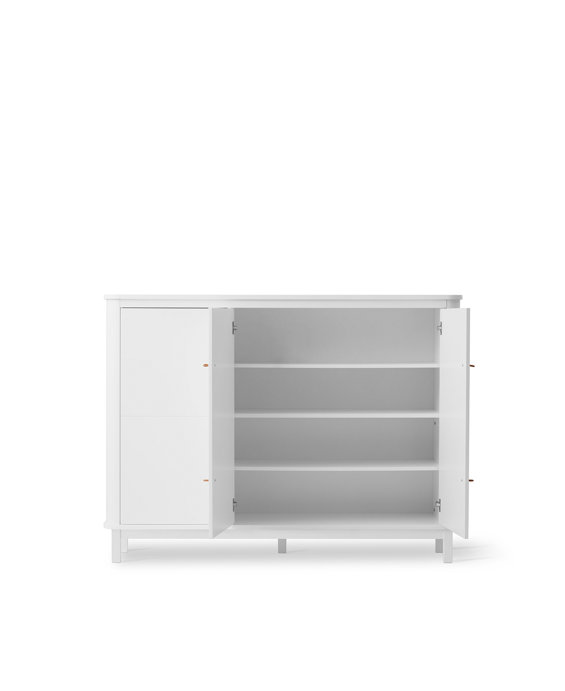 AlixFurniture Armoire multi-rangement 3 portes Wood, blanc