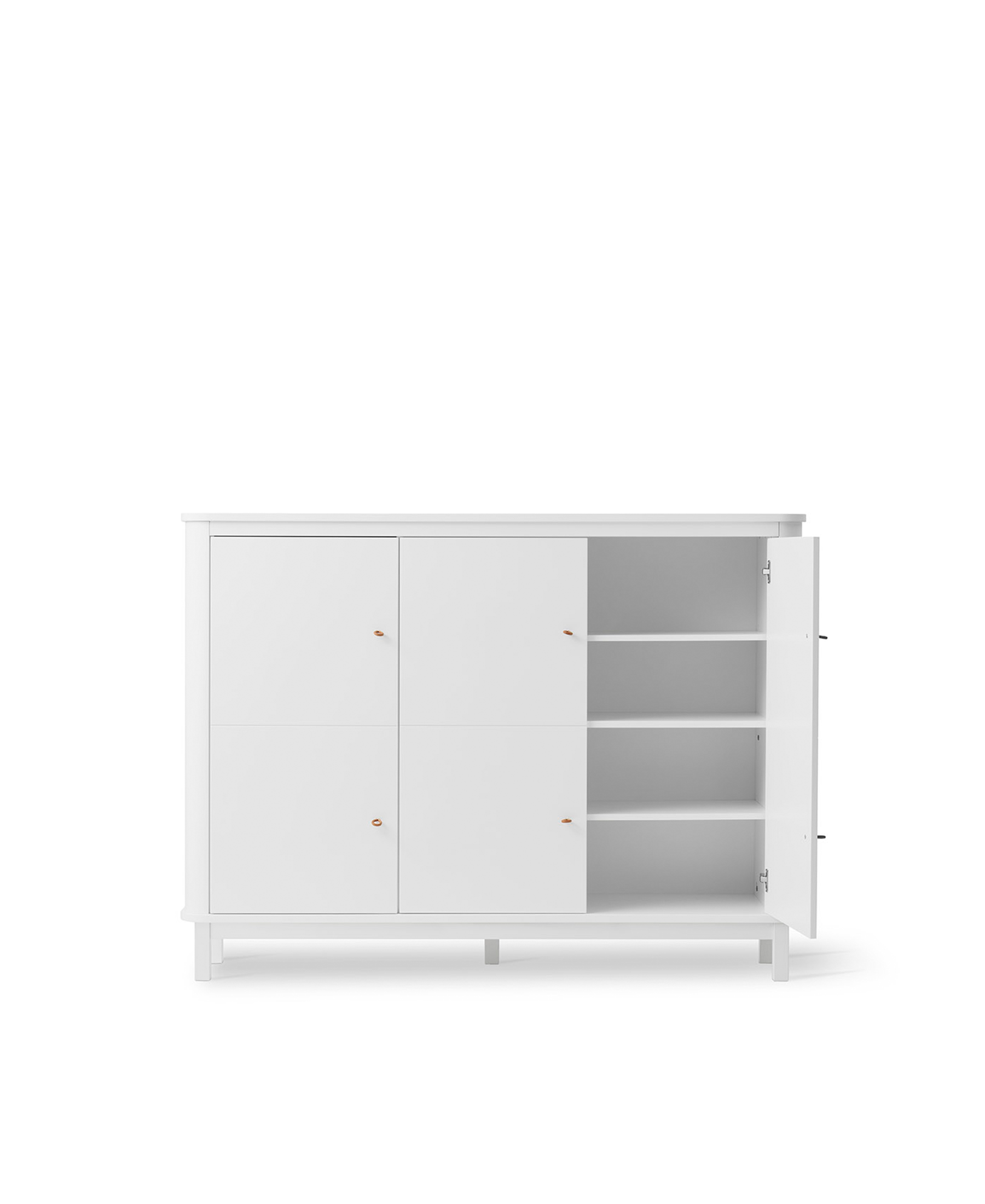 AlixFurniture Armoire multi-rangement 3 portes Wood, blanc