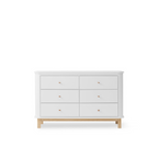 AlixFurniture Commode 6 tiroirs Wood, blanc/chêne